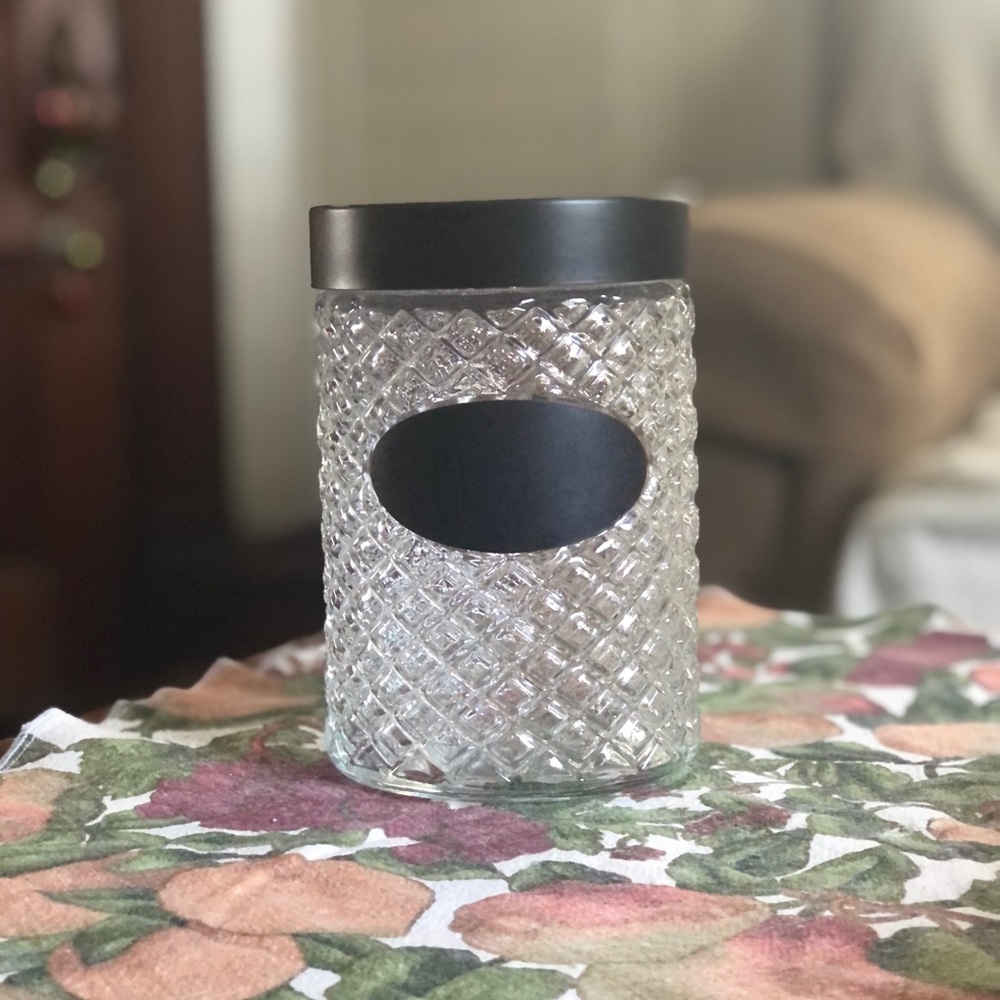 - Chalkboard glass canister